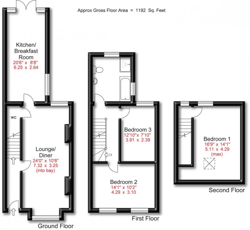 Floorplan for Stamford Park Road, Hale, Altrincham