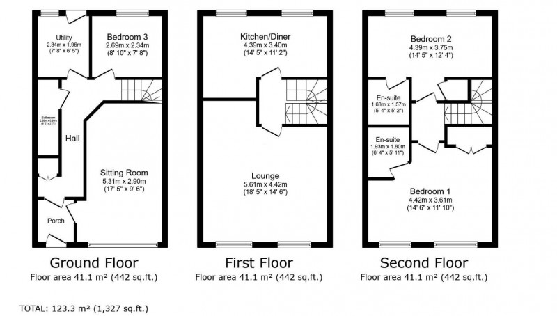 Floorplan for Ruskin Drive, Sale