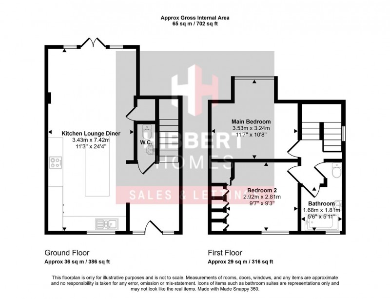 Floorplan for Mews Cottage, East Downs Road, Bowdon, Altrincham