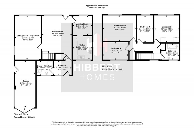 Floorplan for Fairwood Road, Manchester, M23
