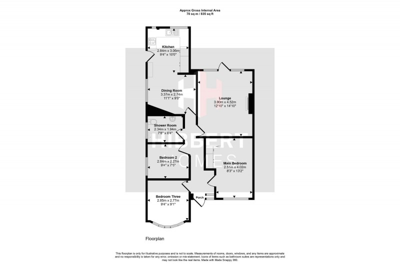 Floorplan for Thorneycroft Close, Timperley, WA15
