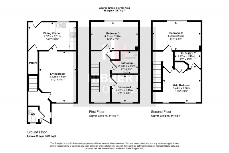 Floorplan for Lawnhurst Avenue, Wythenshawe, M23