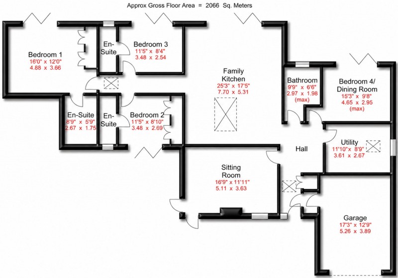 Floorplan for Damery Road, Bramhall, SK7