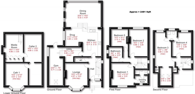Floorplan for Arthog Road, Hale, WA15