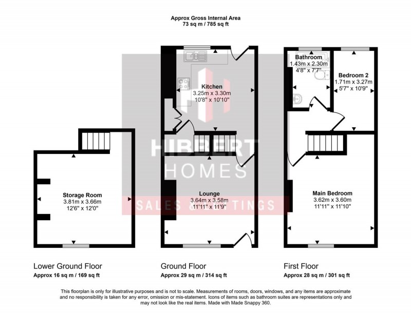 Floorplan for Glebe Street, Stockport, SK1