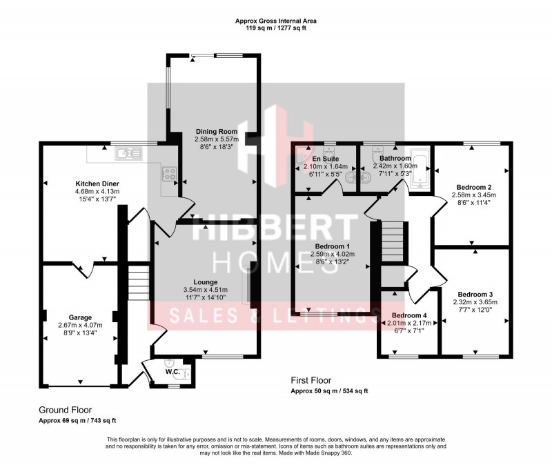 Floorplan for Marwood Close, Altrincham, WA14