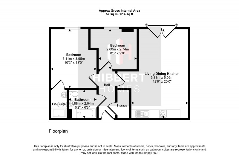 Floorplan for Sillavan Way, Salford, M3
