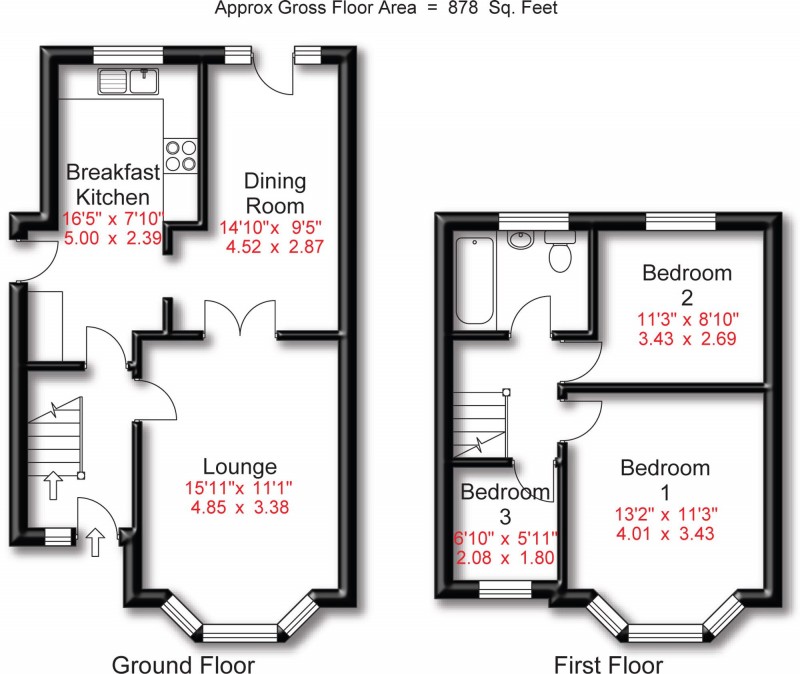 Floorplan for Monsal Avenue, Stockport, SK2