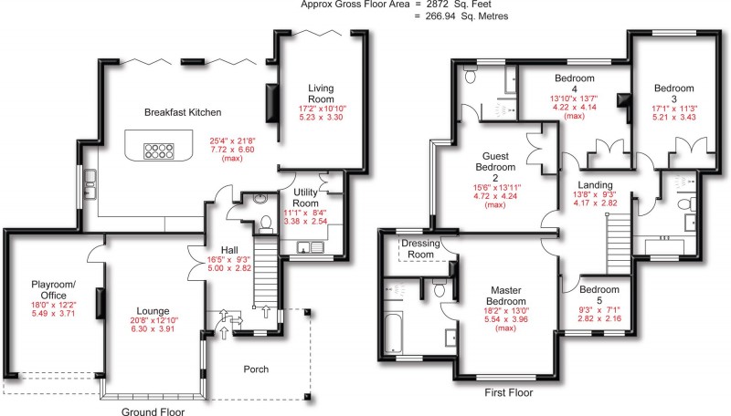 Floorplan for Woodhead Road, Hale, WA15
