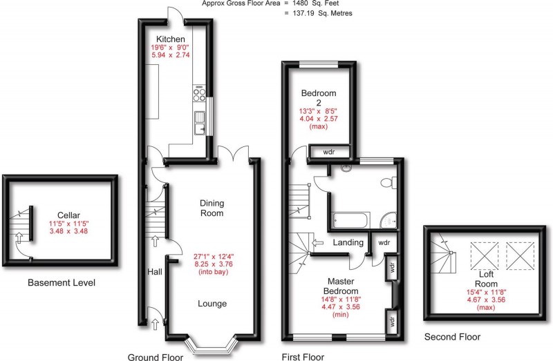 Floorplan for York Road, Bowdon, WA14