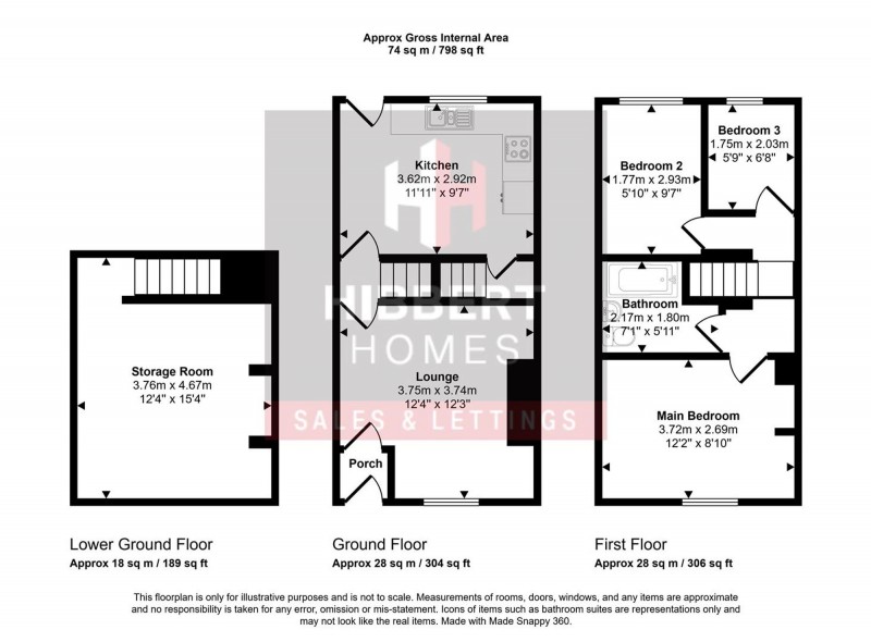 Floorplan for Churchill Street, Stockport, SK4