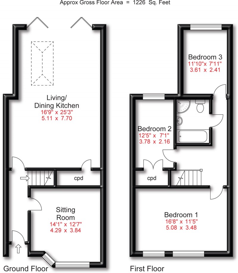 Floorplan for Appleton Road, Hale, WA15