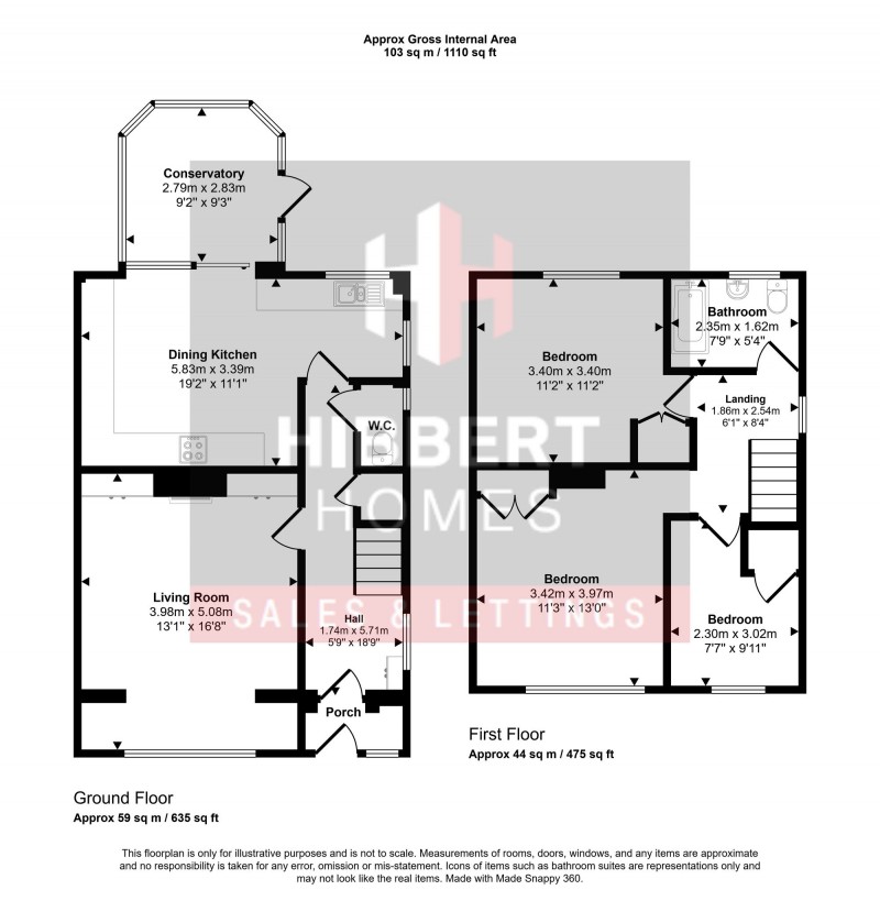 Floorplan for Totnes Road, Sale, M33