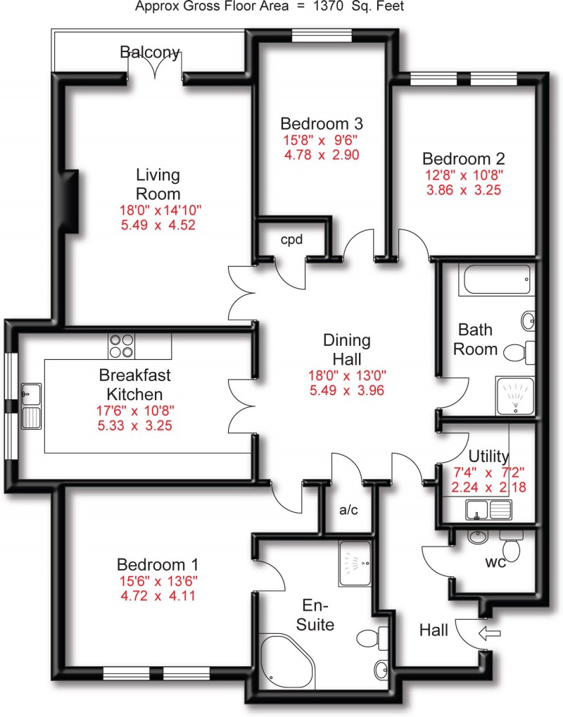 Floorplan for Nields Brow, Bowdon, WA14