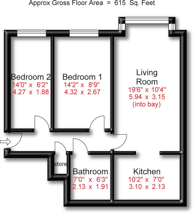Floorplan for Brown Street, Rostherne Court Brown Street, WA14