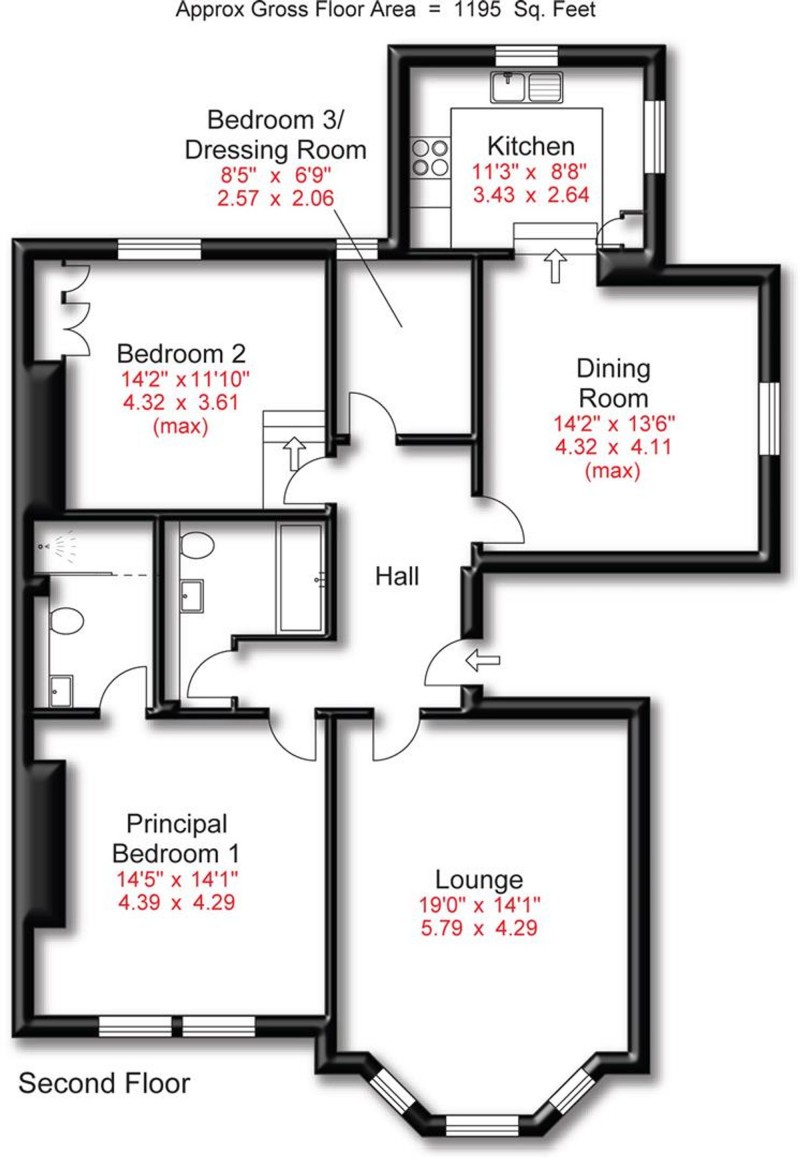 Floorplan for Heald Road, Bowdon, WA14
