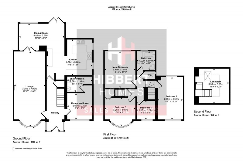 Floorplan for Cranston Drive, Sale, M33