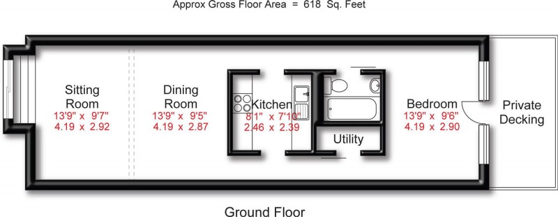 Floorplan for Woodfield Road, Altrincham, WA14
