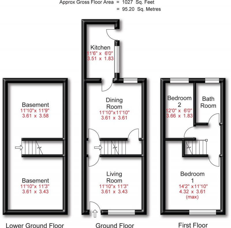 Floorplan for Kimberley Street, Stockport, SK3