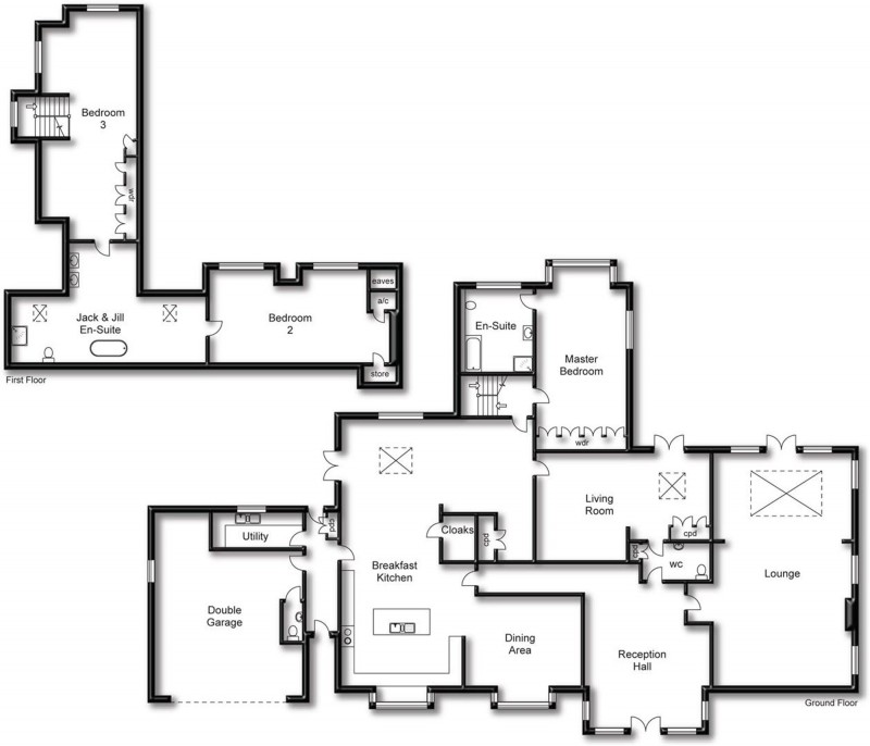 Floorplan for South Road, Hale, WA14