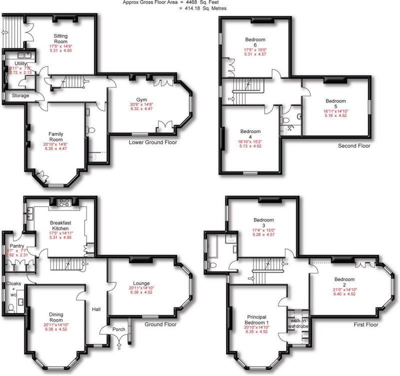 Floorplan for Marlborough Road, Bowdon, WA14