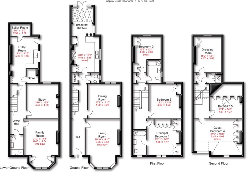 Floorplan for East Downs Road, Bowdon, WA14