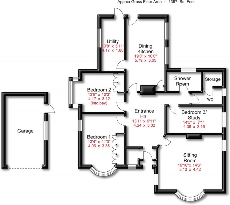 Floorplan for Clarence Road, Hale, WA15