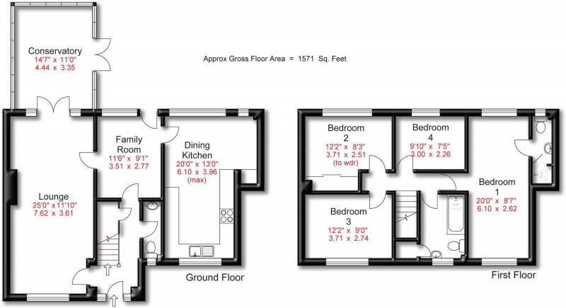 Floorplan for Arley Close, West Timperley, WA14