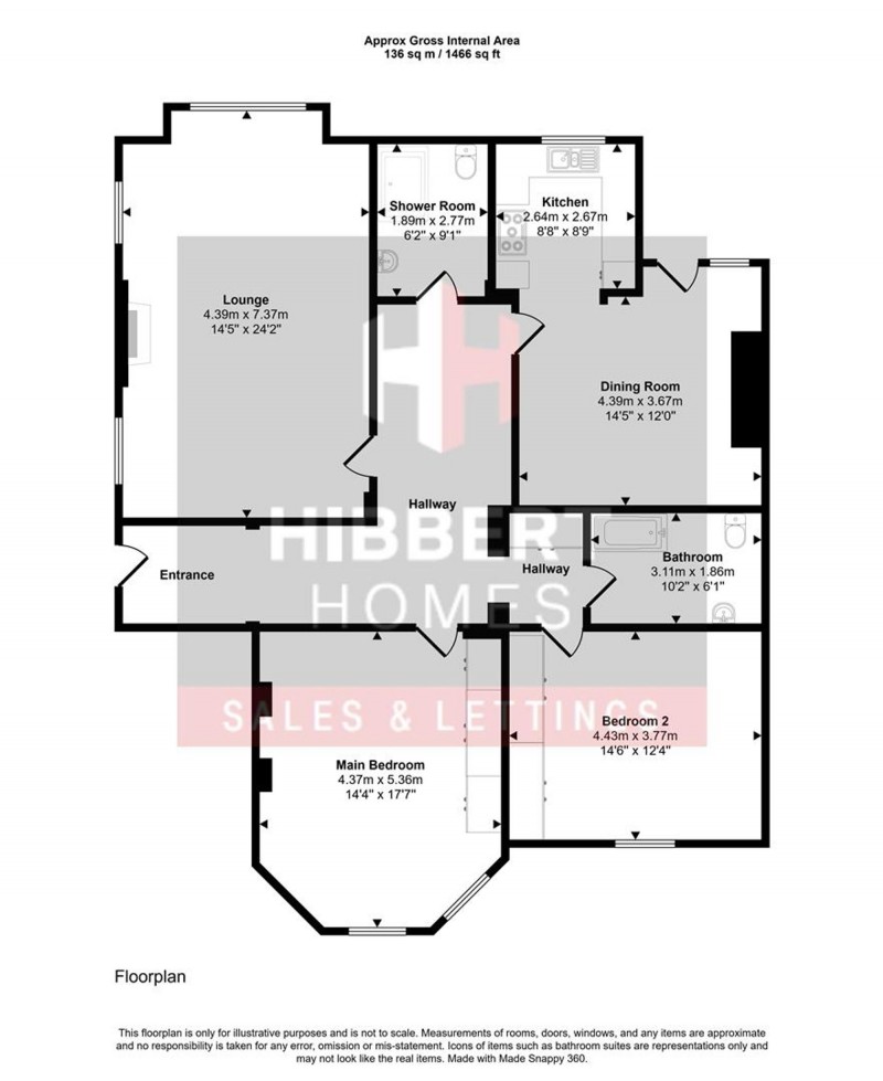 Floorplan for Grove Lane, Hale, WA15