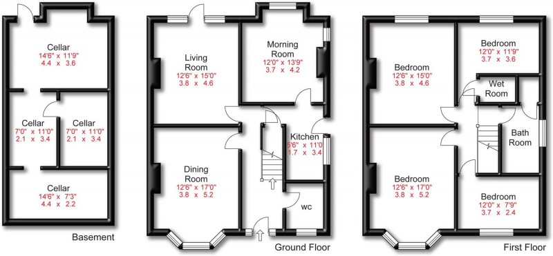 Floorplan for Bramhall Lane South, Bramhall, SK7