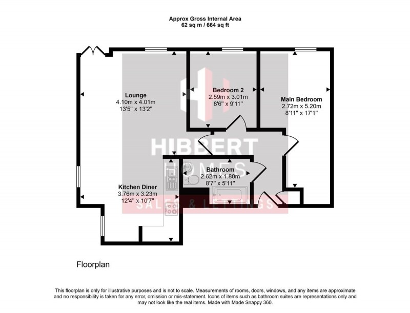 Floorplan for Ordsall Lane, Salford, M5