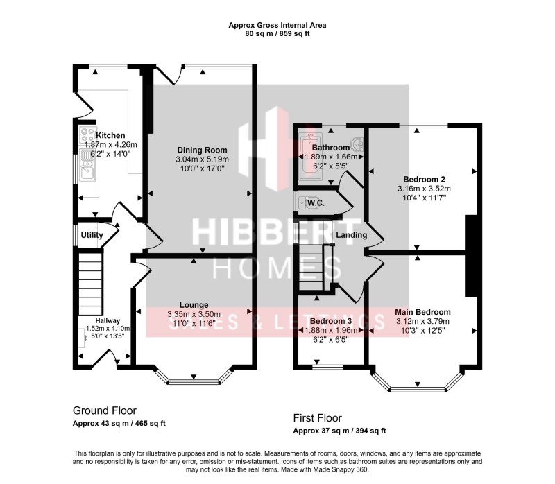 Floorplan for Elmridge Drive, Hale Barns, WA15