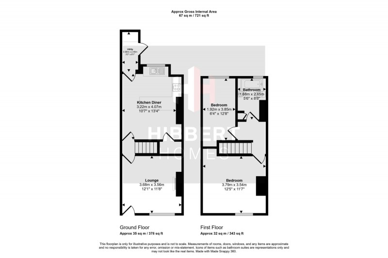 Floorplan for New Hey Road, Cheadle, SK8