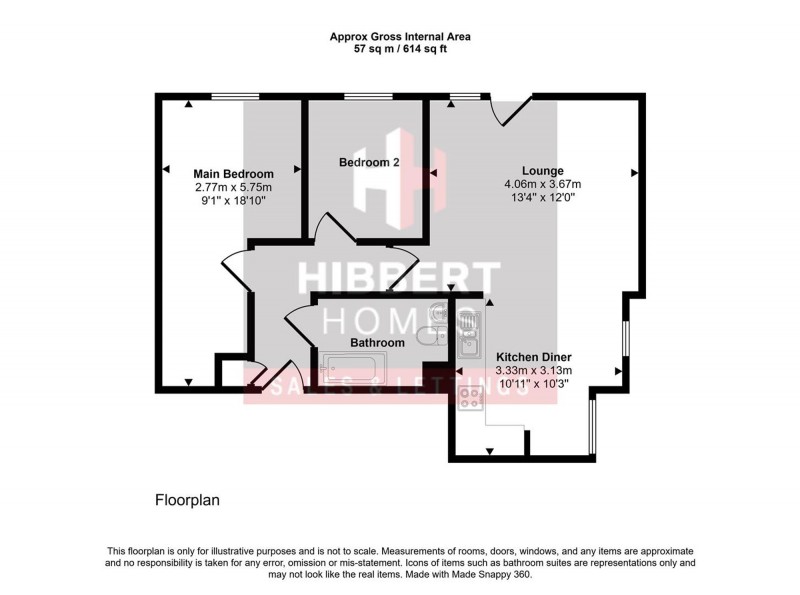 Floorplan for Ordsall Lane, Salford, M5