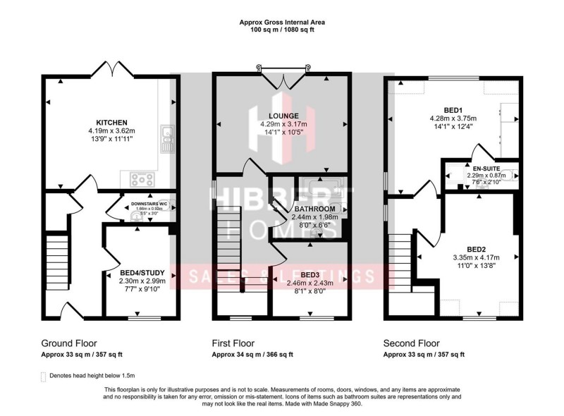 Floorplan for Lawnhurst Avenue, Wythenshawe, M23