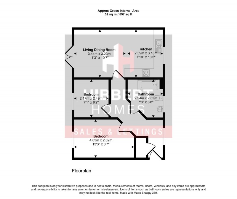 Floorplan for Lawnhurst Avenue, Wythenshawe, M23