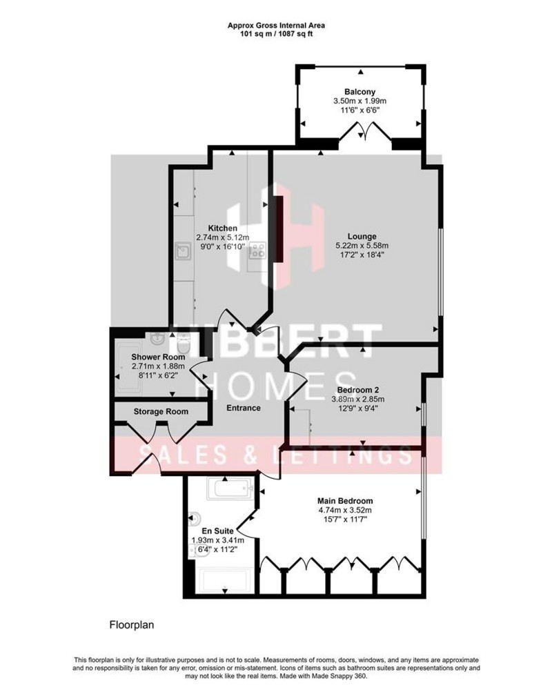 Floorplan for Dunham Road, Dunham Mount, WA14
