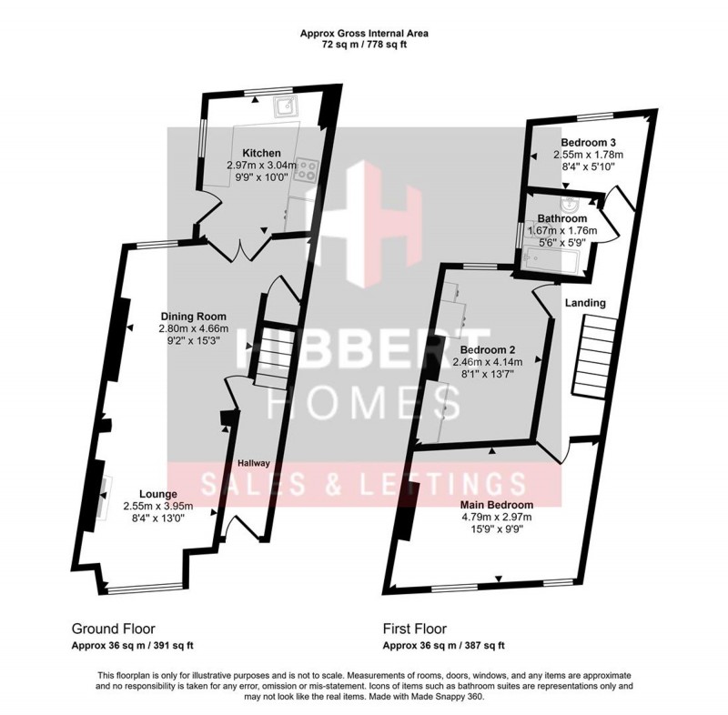 Floorplan for School Road, Hale, WA15