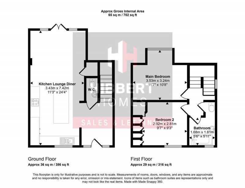 Floorplan for East Downs Road, Bowdon, WA14