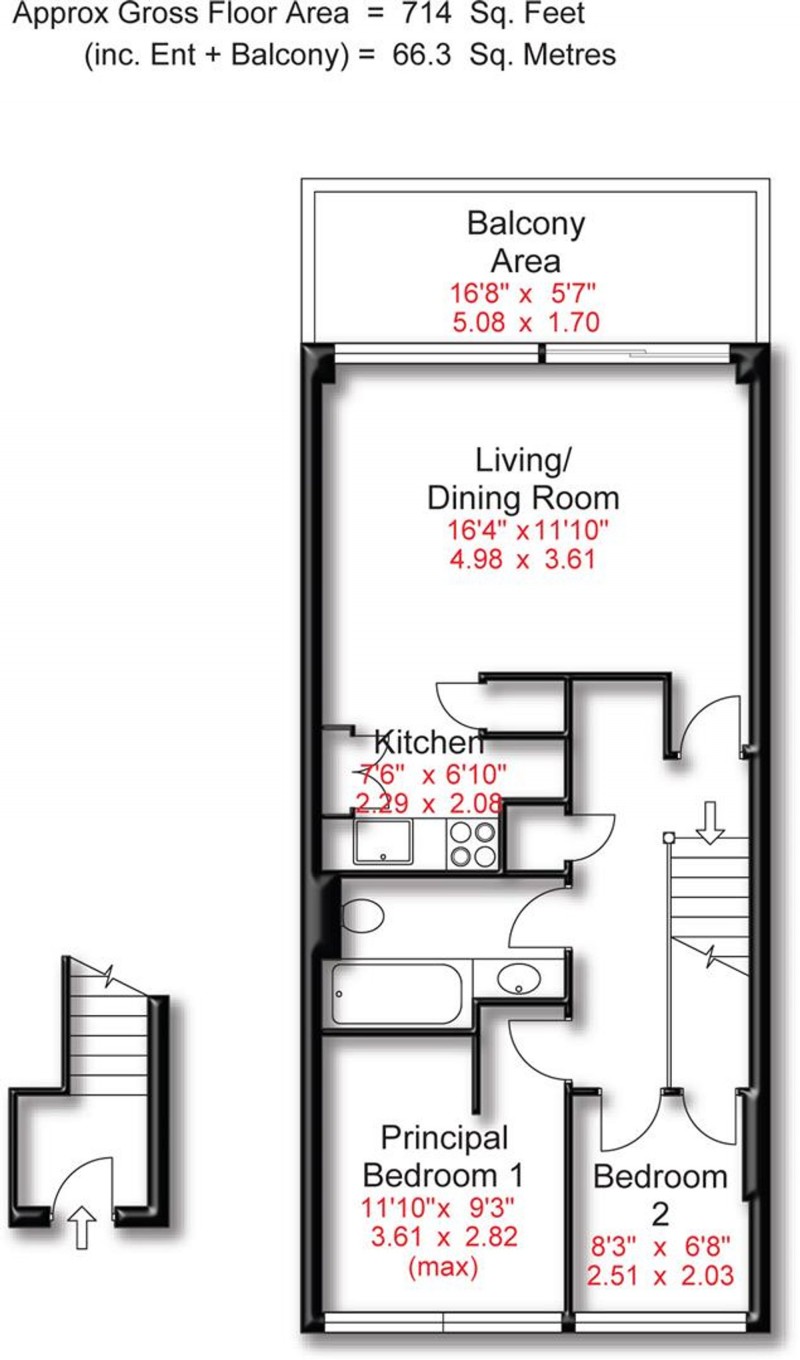Floorplan for Woodfield Road, Altrincham, WA14