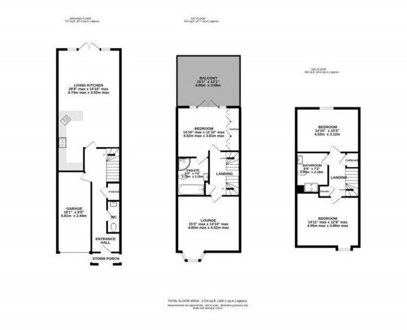 Floorplan for Millfield Court, Hale, WA15