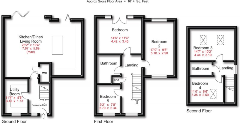 Floorplan for Albert Place, Altrincham, WA14