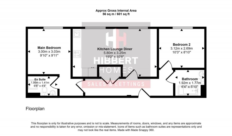 Floorplan for Dane Road, Walton Apartments, M33