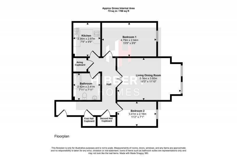 Floorplan for School Lane, Manchester, M20