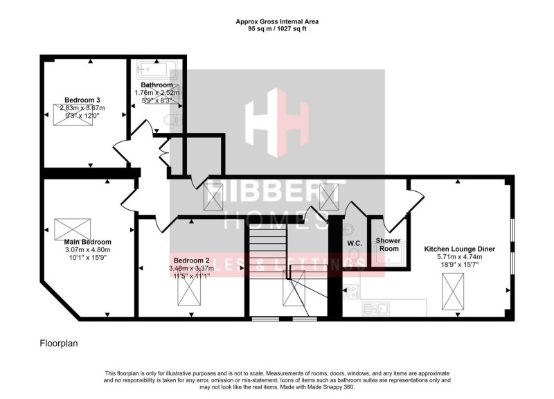 Floorplan for York Street, Stockport, SK3