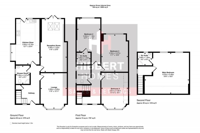 Floorplan for Wilmslow Road, Cheadle, SK8