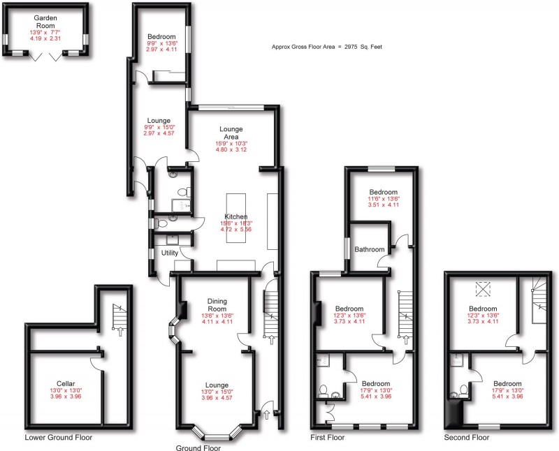 Floorplan for Moss Lane, Bramhall, SK7