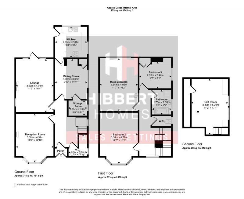 Floorplan for Ashley Road, Altrincham, WA14