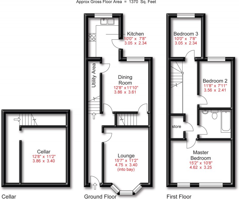 Floorplan for Stockport Road West, Bredbury, SK6