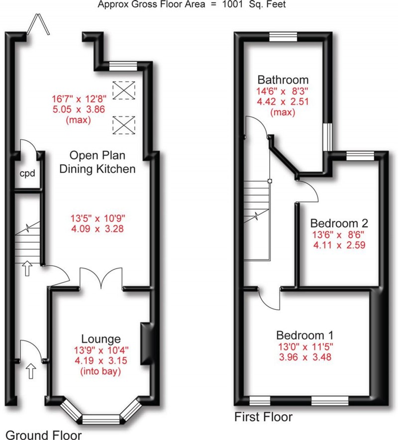 Floorplan for Colwick Avenue, Altrincham, WA14